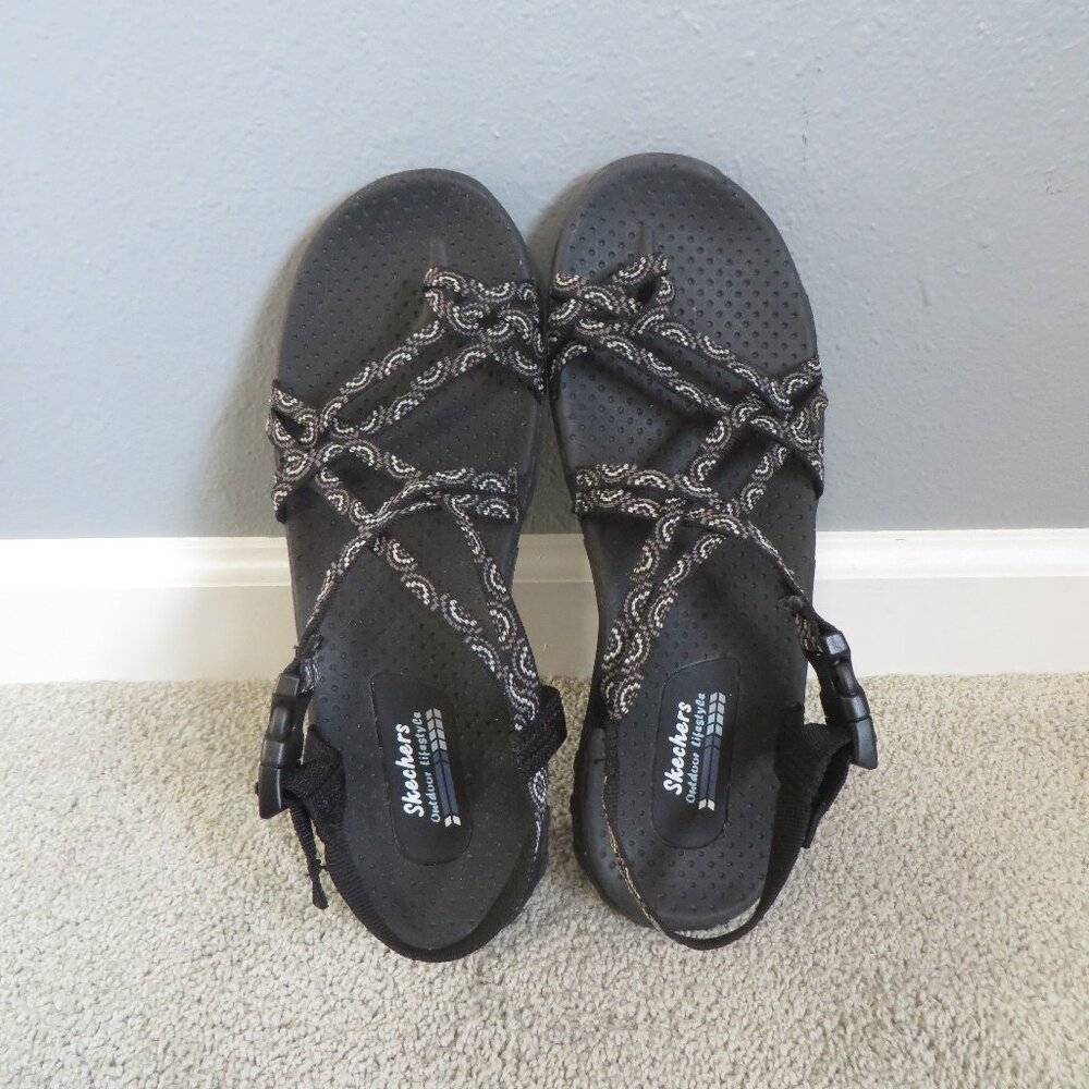 NEW Skechers Reggae Irie Mon Womens Sandals Size 10 Black Outdoor Lifestyle - Picture 5 of 10